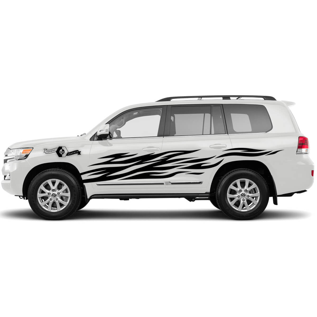Abstract Lines Decal Sticker for off road Side Toyota land Cruiser logo J300 J200
