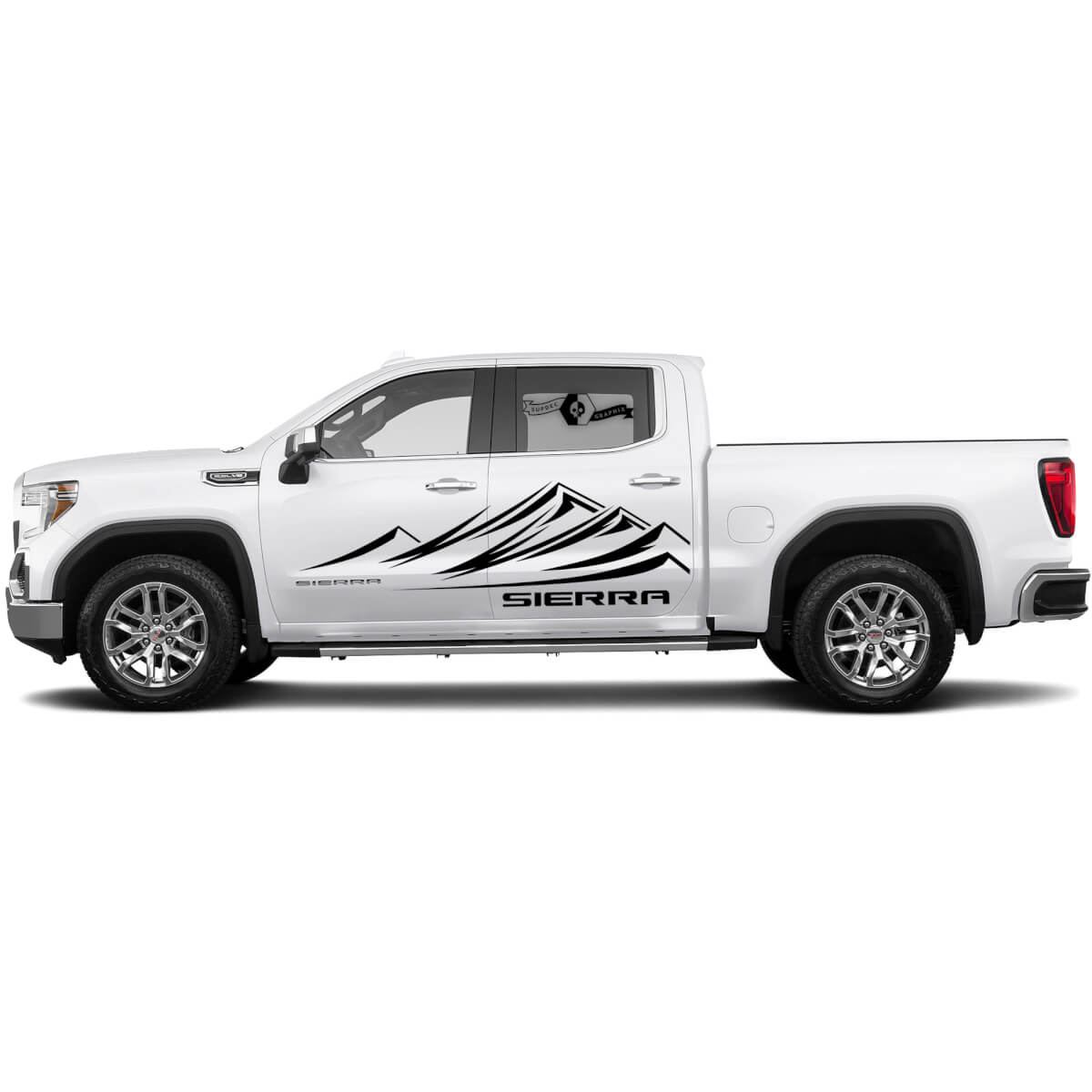 Side Doors Mountains Style Decals For GMC Sierra 1