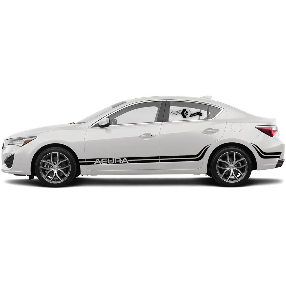 Side stripes lines for Acura ILX vinyl decals stickers