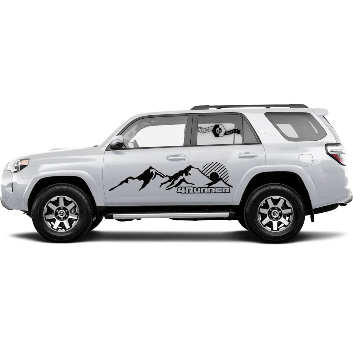 TRD Toyota Mountains Sunset for Side Doors Panel Decals Stickers for 4Runner
