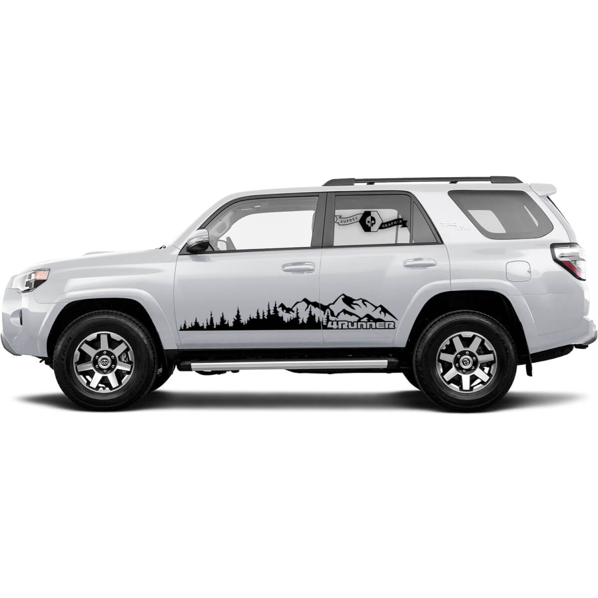 TRD Toyota Mountains Trees for Side Doors Panel Decals Stickers for 4Runner