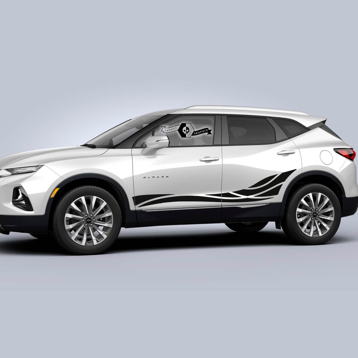 Side Rocker Panel Wave design for Chevrolet Blazer Graphics Vinyl Decals Stickers