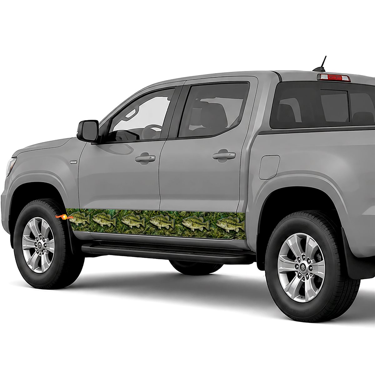 Bass Fishing Camouflage side stripes rocker panel decals stickers for Trucks