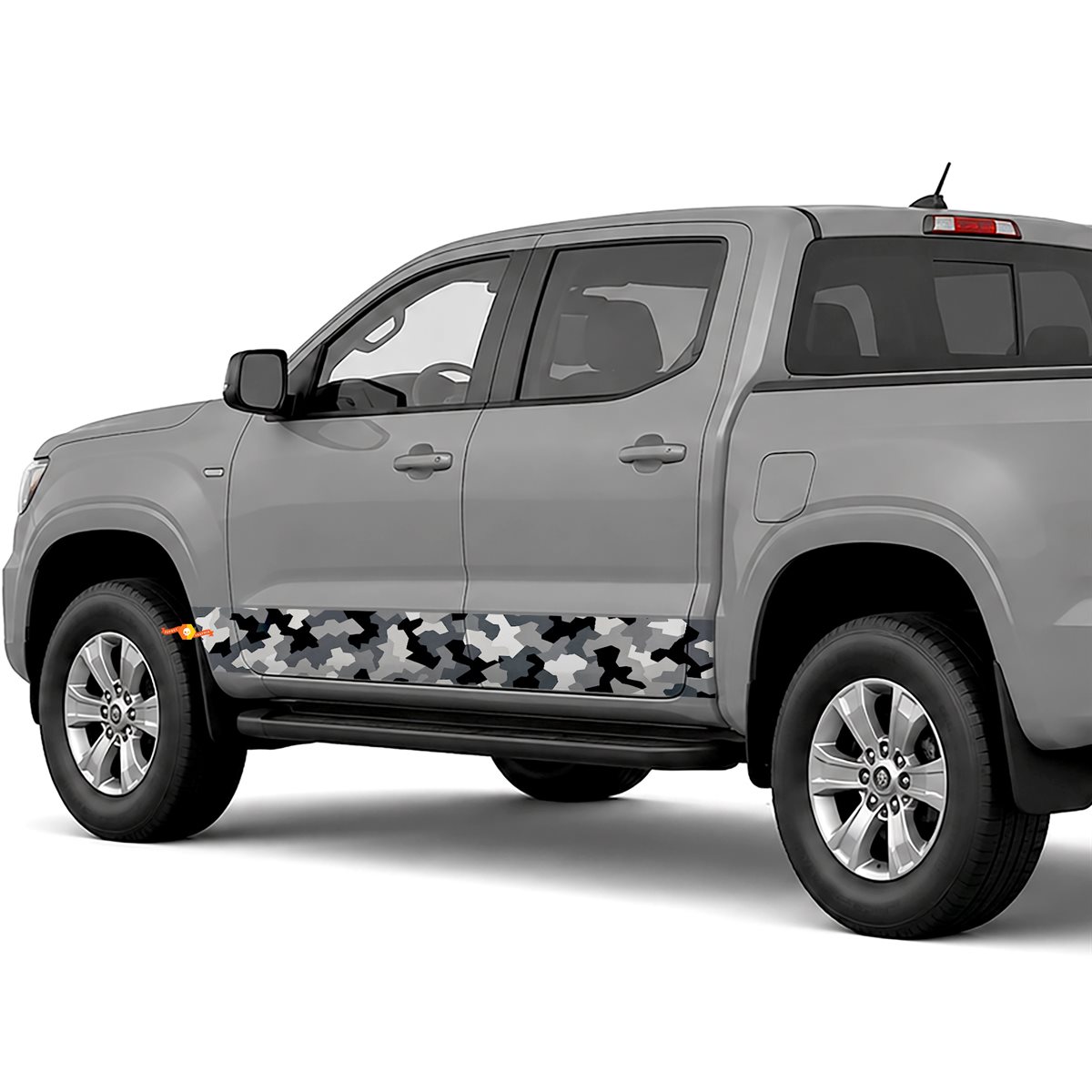 Black Urban Camouflage side stripes rocker panel decals stickers for Trucks
