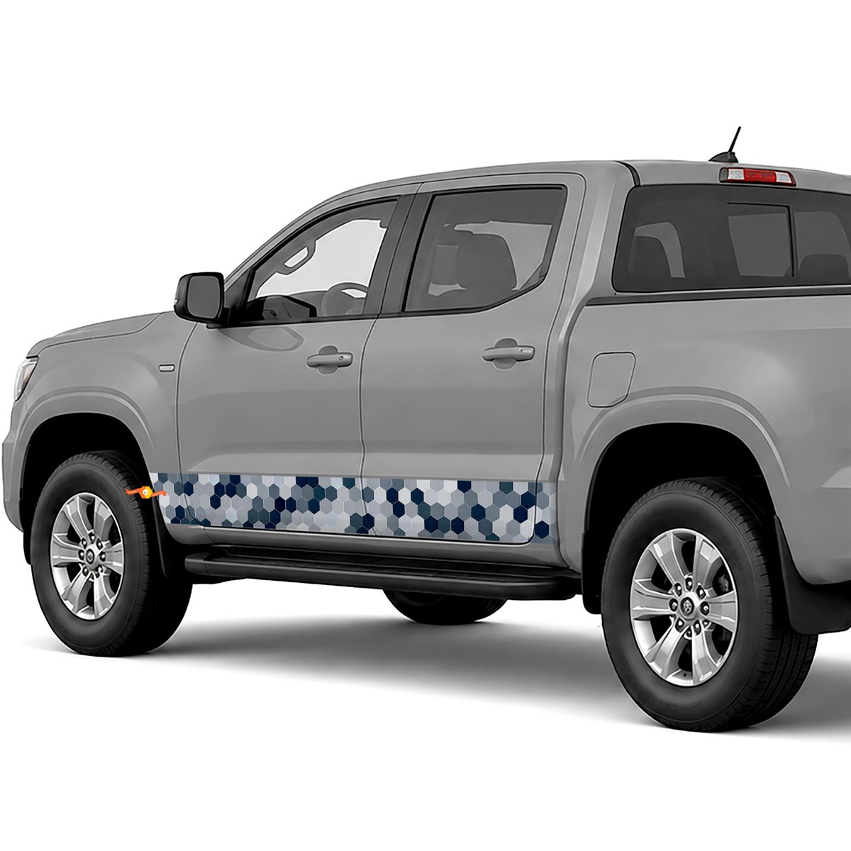 Chameleon Hex Gray Camouflage side stripes rocker panel decals stickers for Trucks