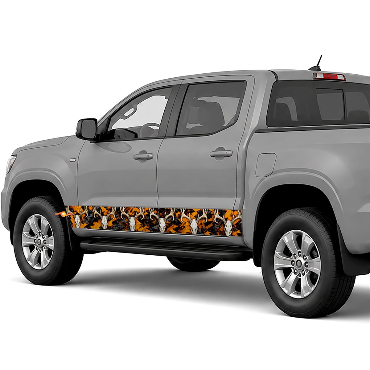 Deer Skull Blaze Camouflage side stripes rocker panel decals stickers for Trucks
