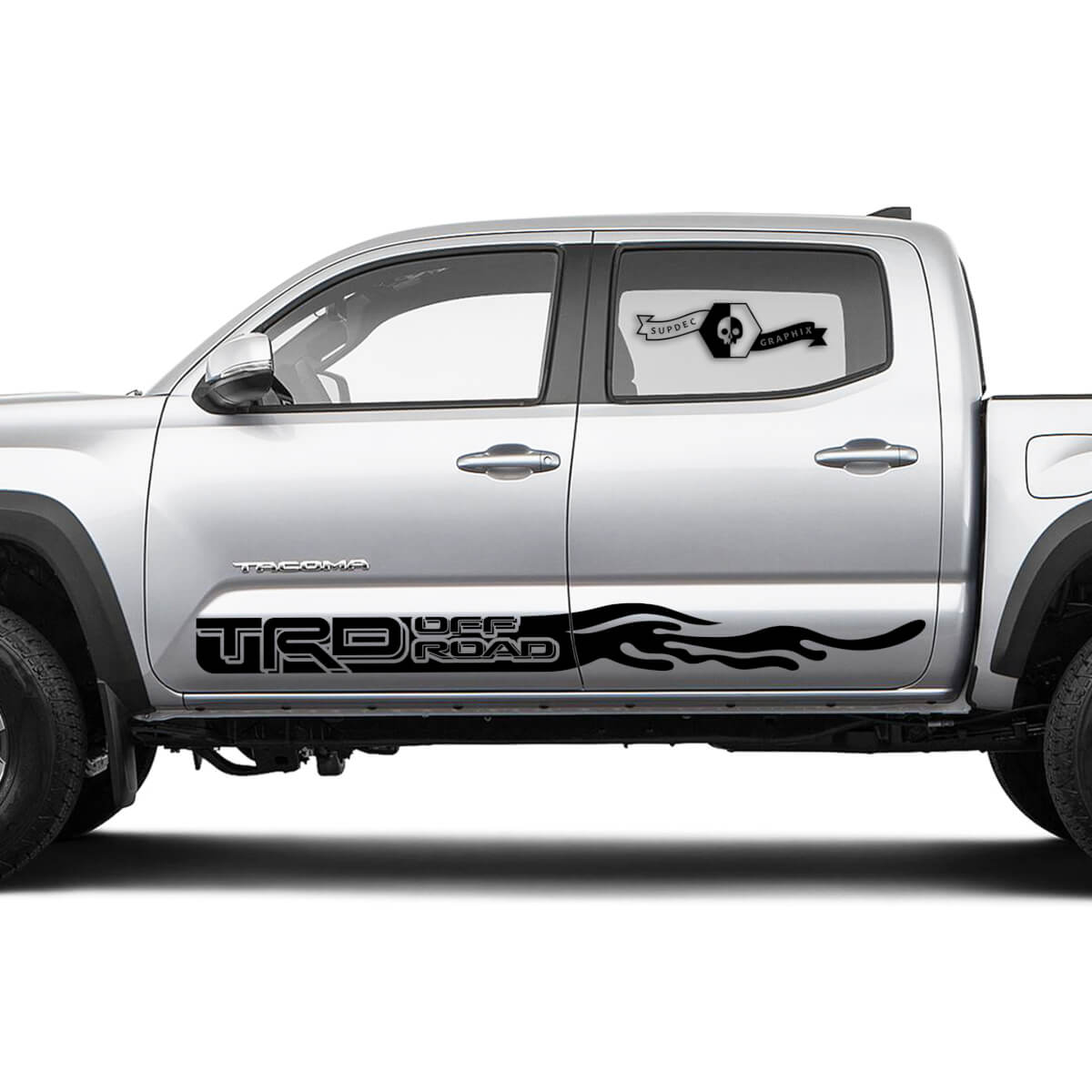 TRD Off Road TOYOTA Flame Drops stripes Decals Stickers for Tacoma Tundra 4Runner Hilux Doors