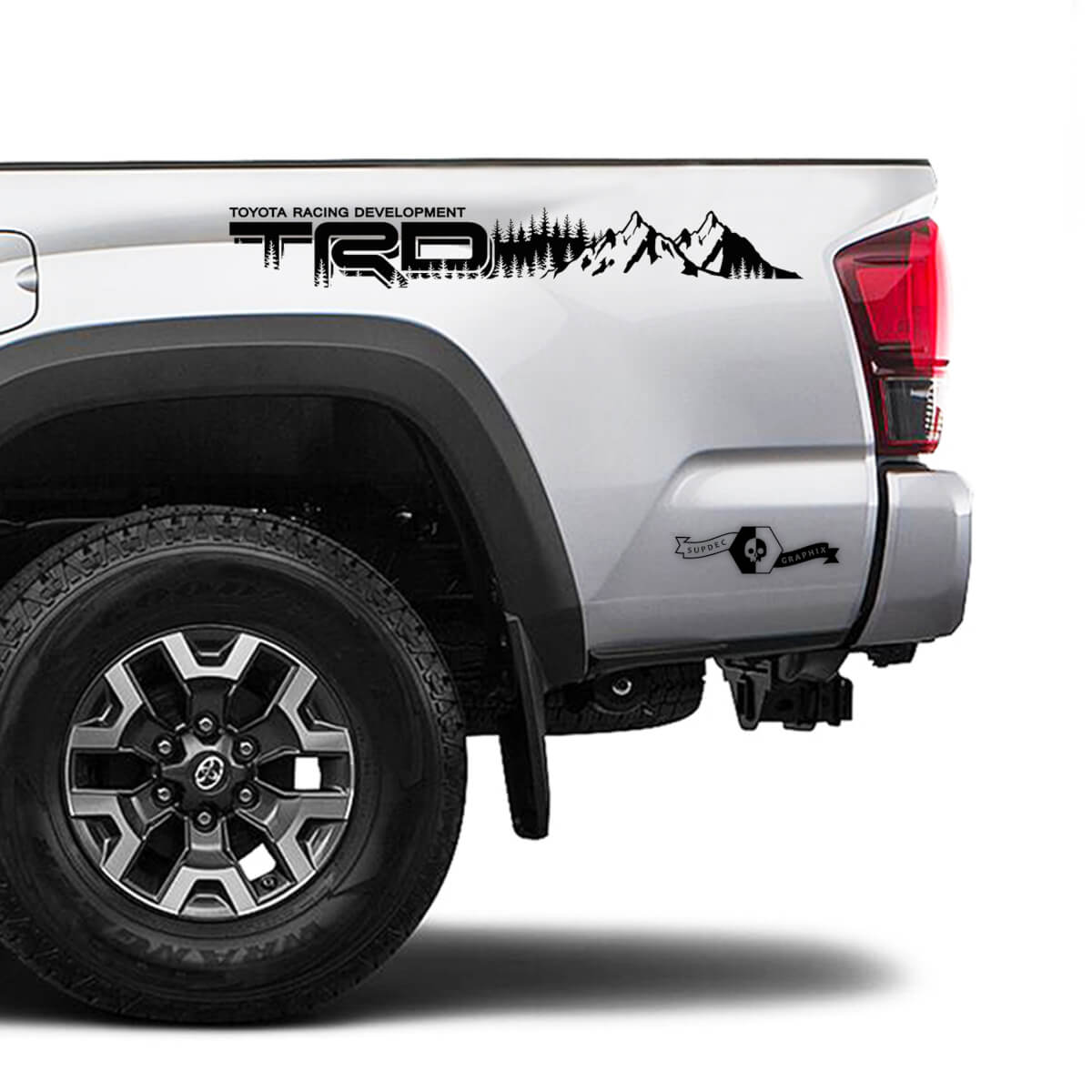 TRD 4x4 Off Road TOYOTA Fit Forest Mountains Decals Stickers for Tacoma Tundra 4Runner Hilux side