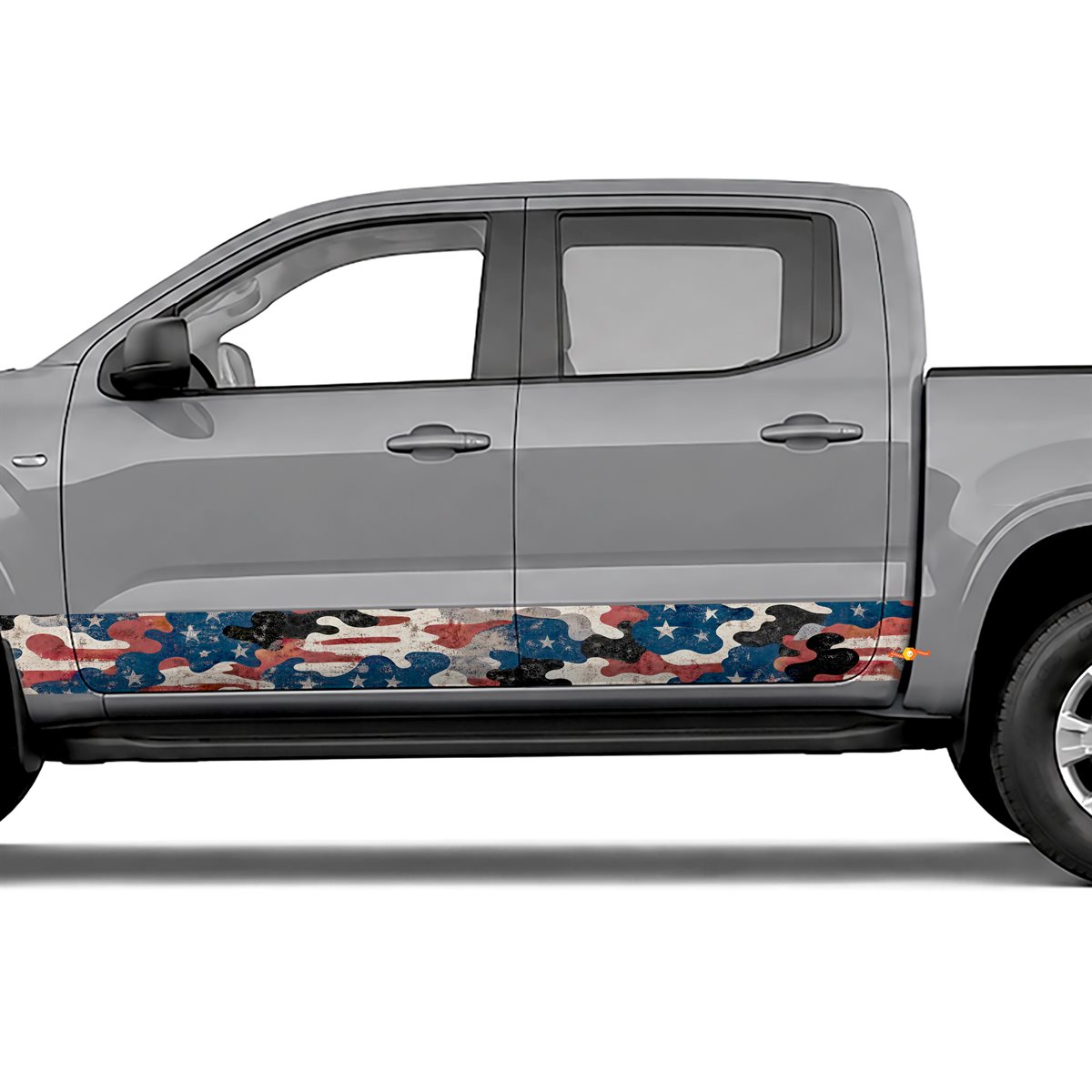 American Flag Camouflage side stripes rocker panel decals, view 4 of 4