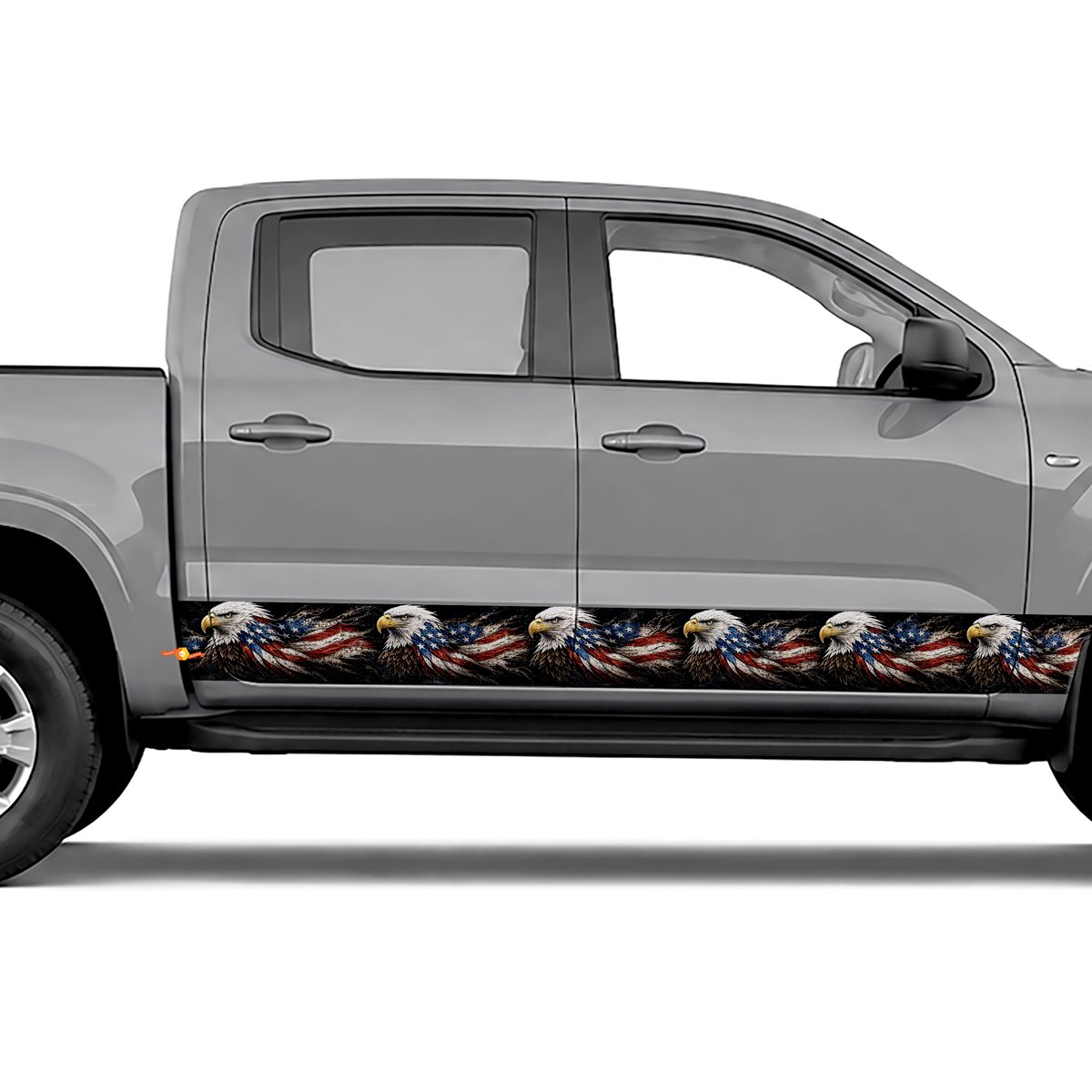 Bald Eagle with Flag Feathers side stripes rocker panel, view 3 of 4