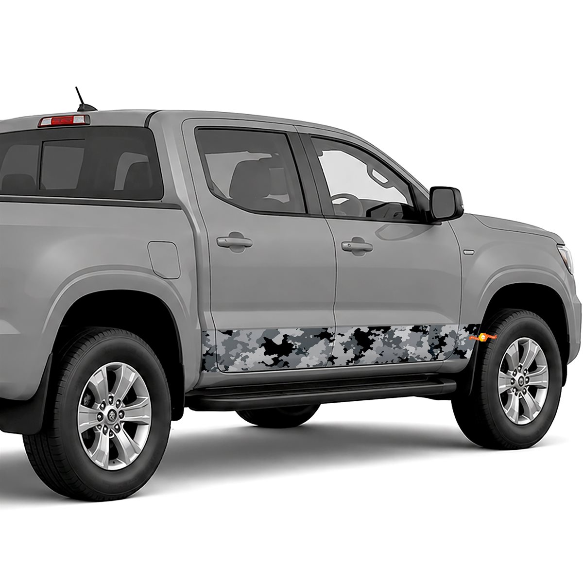 Black Gray Obliteration Camo side stripes rocker panel, view 2 of 2