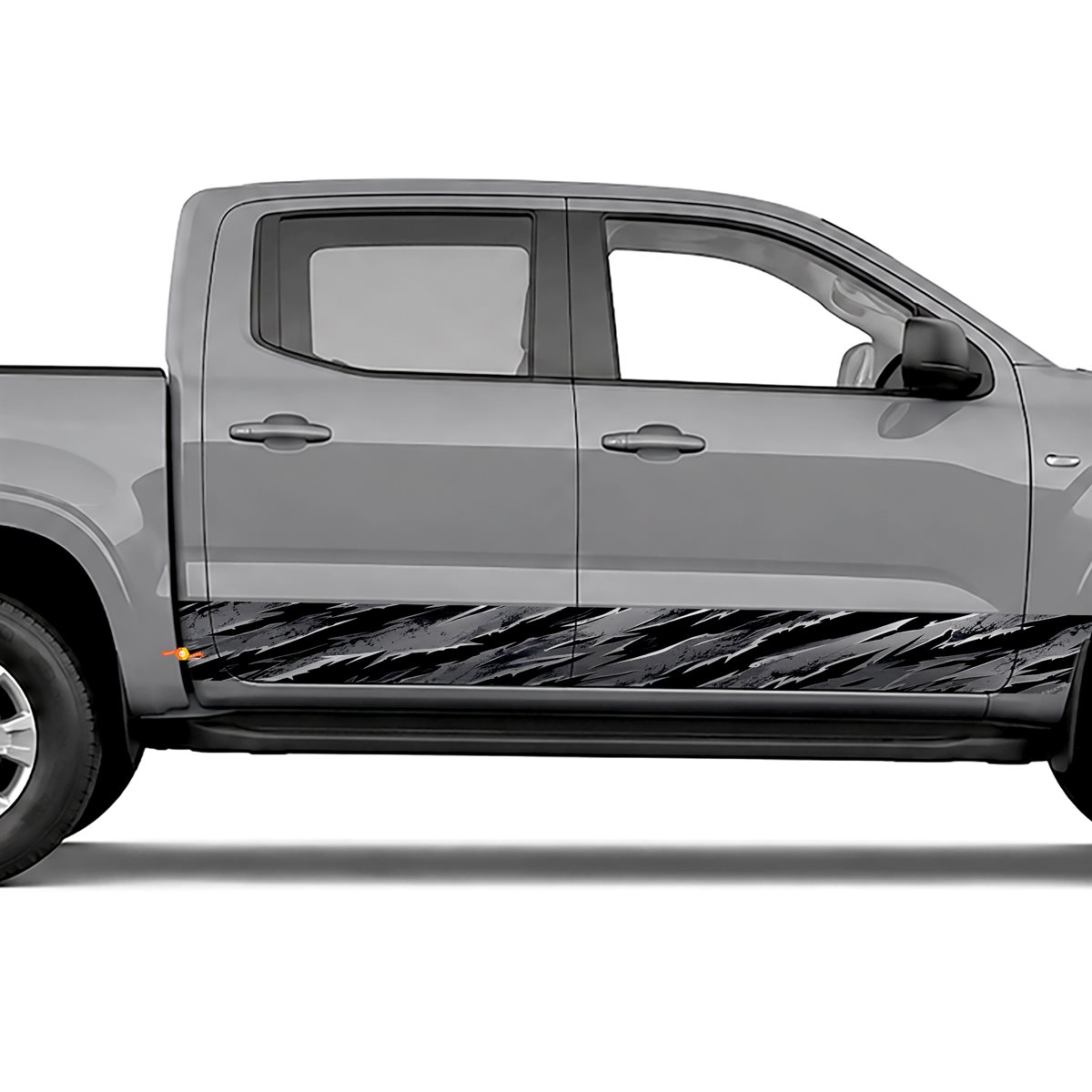 Black Shredder Rocker Pattern side stripes rocker panel, view 3 of 4