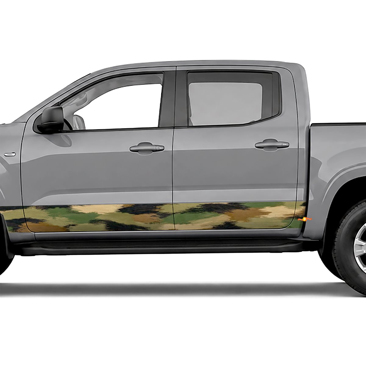 Brushstroke Camouflage side stripes rocker panel decals, view 4 of 4