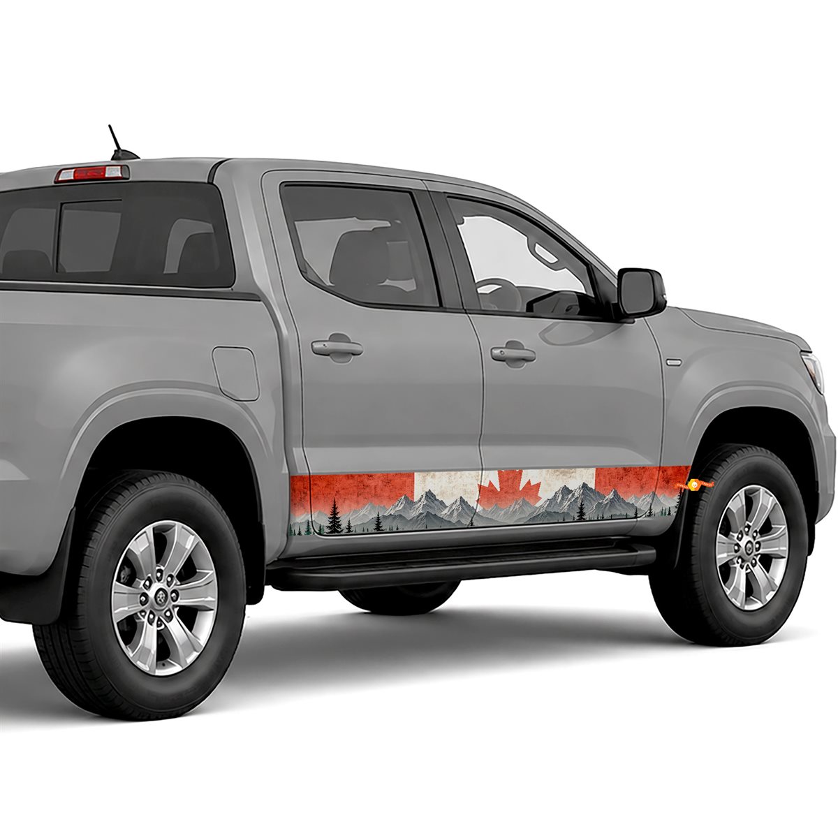 Canadian Flag Mountain side stripes rocker panel decals, view 2 of 2
