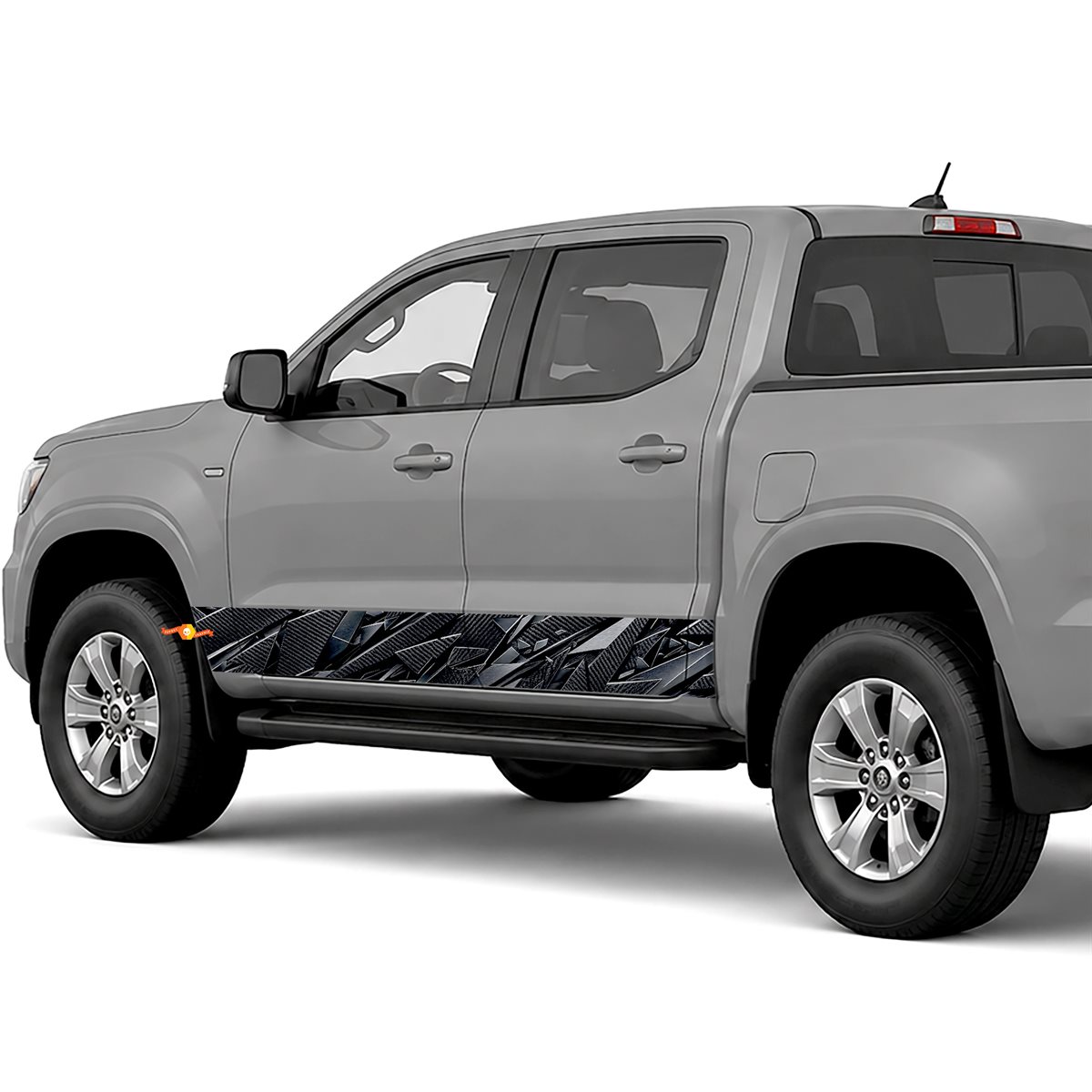 Carbon Fiber Shards side stripes rocker panel decals stickers for Trucks