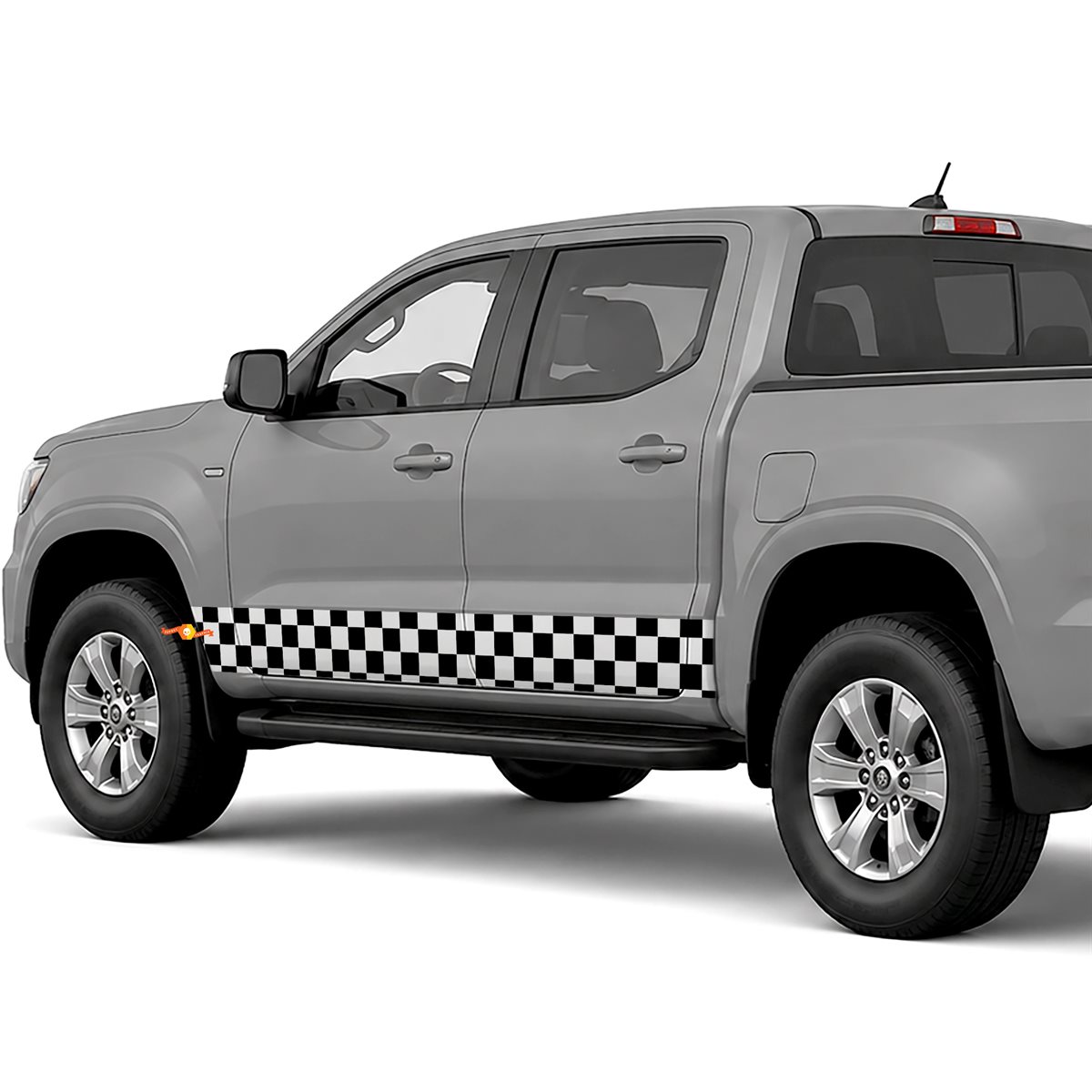 Classic Checkered Racing Stripe side stripes rocker panel decals stickers for Trucks