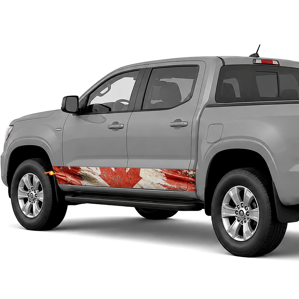 Distressed Canadian Flag side stripes rocker panel decals stickers for Trucks