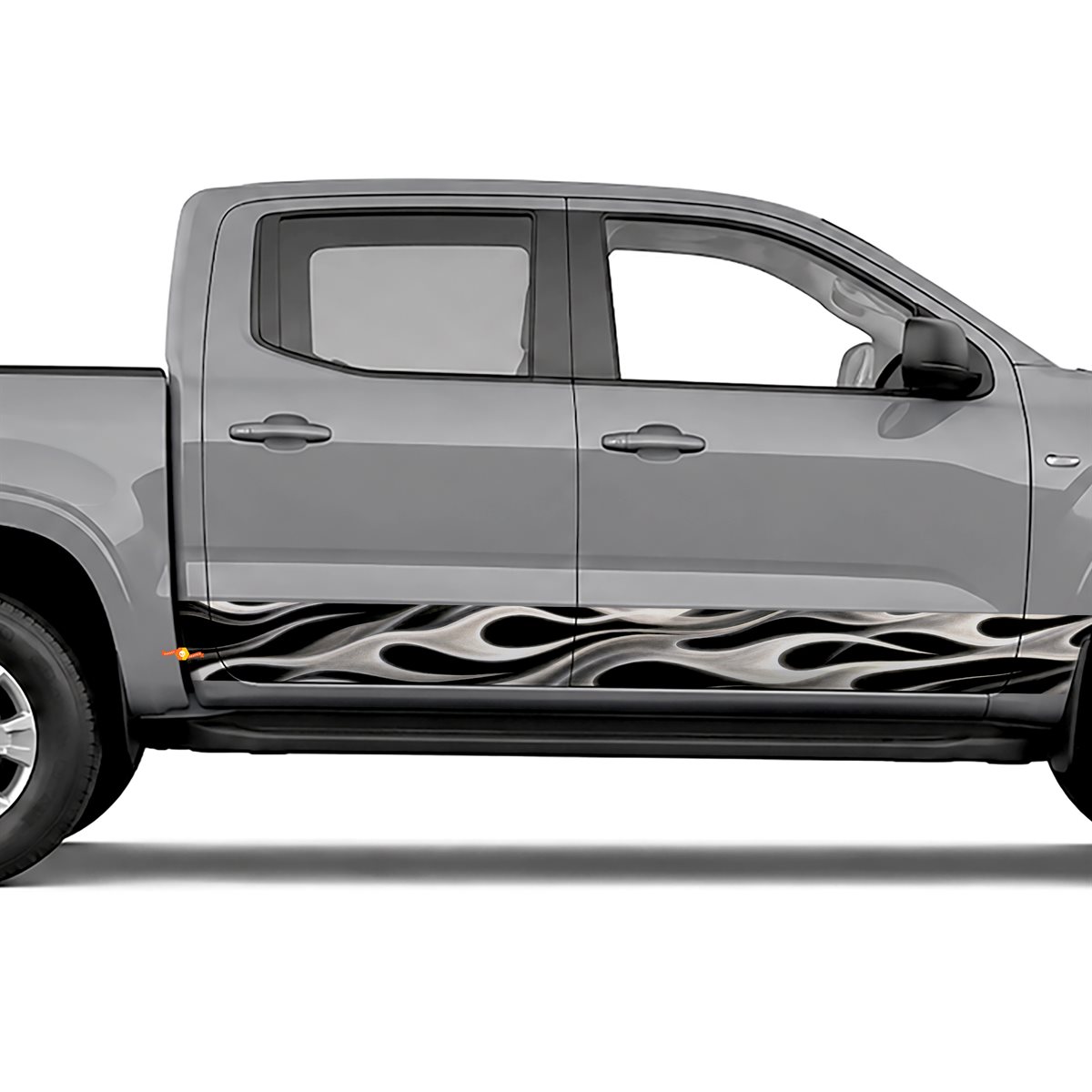 Ghost Flames side stripes rocker panel decals stickers for, view 3 of 4