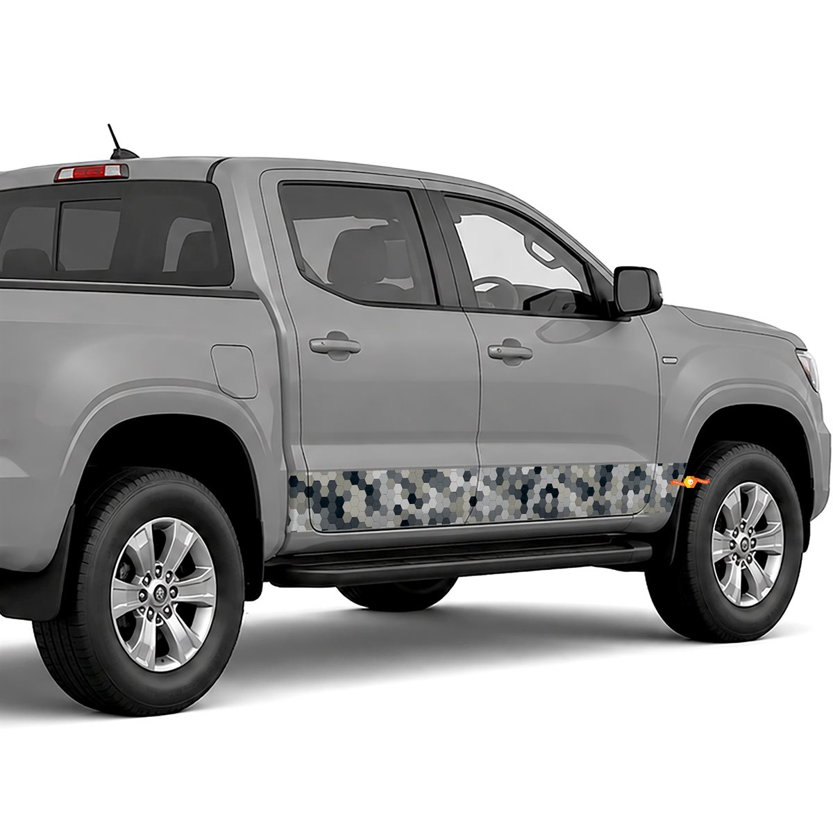 Hexagon Tech Camouflage side stripes rocker panel decals, view 2 of 2