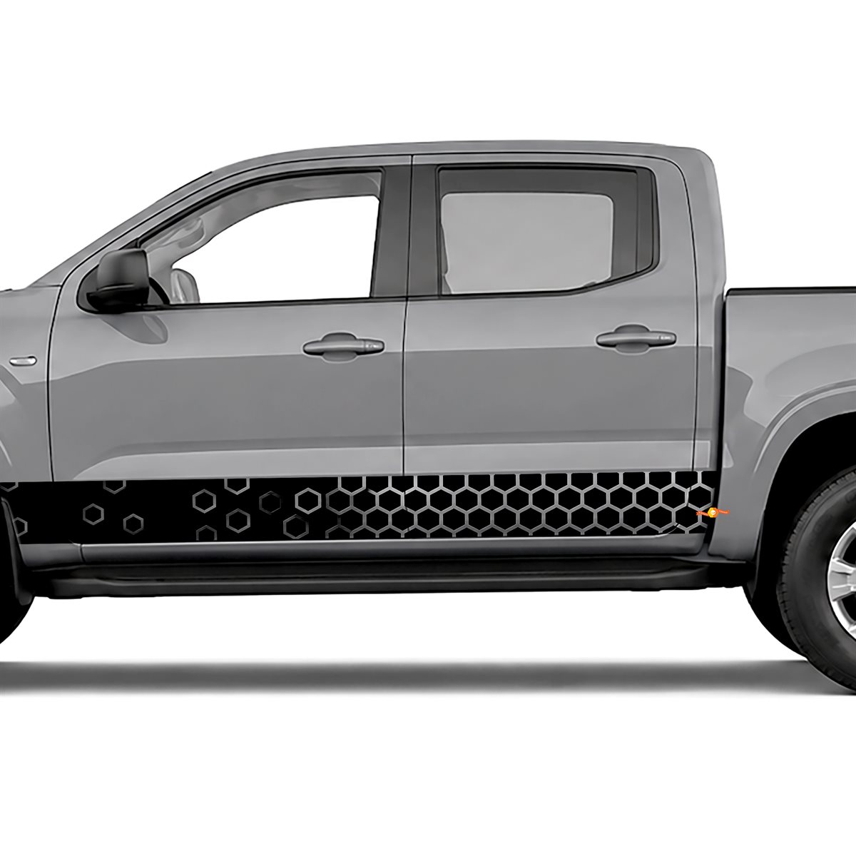 Honeycomb Fade side stripes rocker panel decals stickers, view 4 of 4
