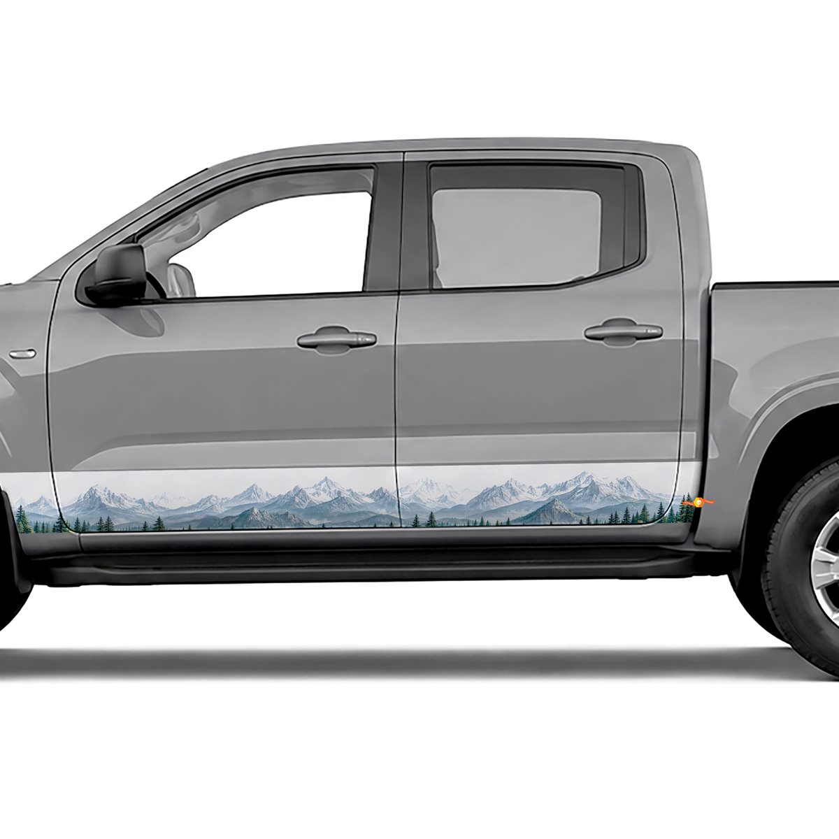 Mountain Forest Panorama side stripes rocker panel decals, view 4 of 4