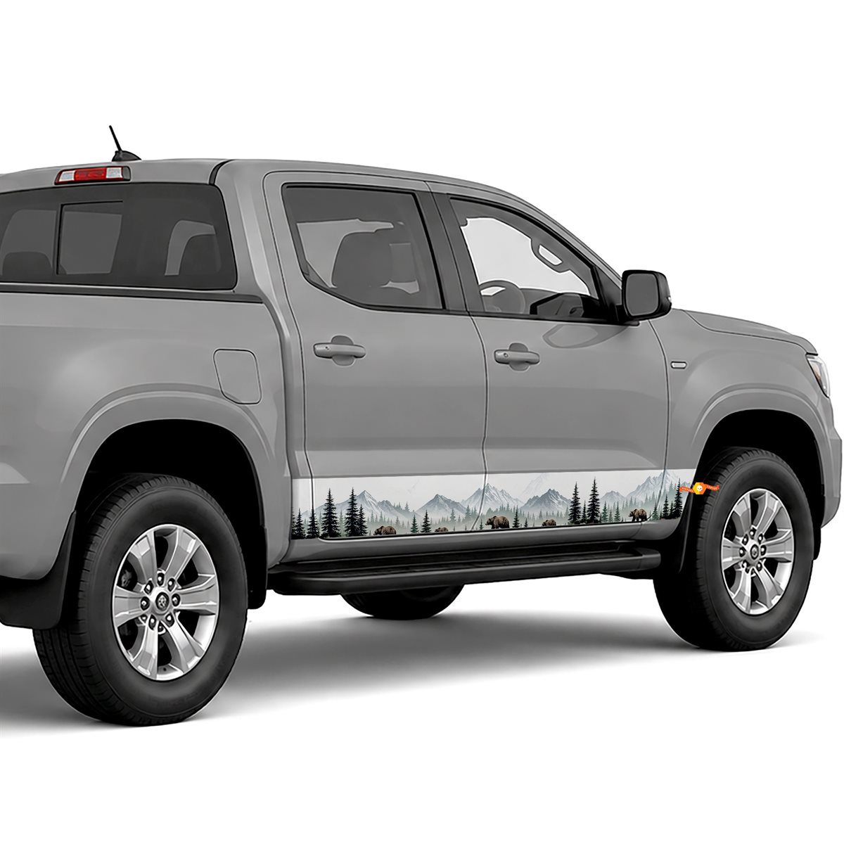 Mountain Forest with Bear side stripes rocker panel decals, view 2 of 2