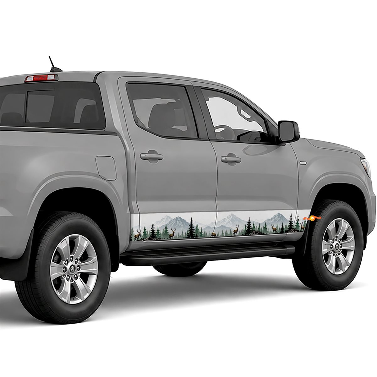 Mountain Forest with Deer side stripes rocker panel decals, view 2 of 2
