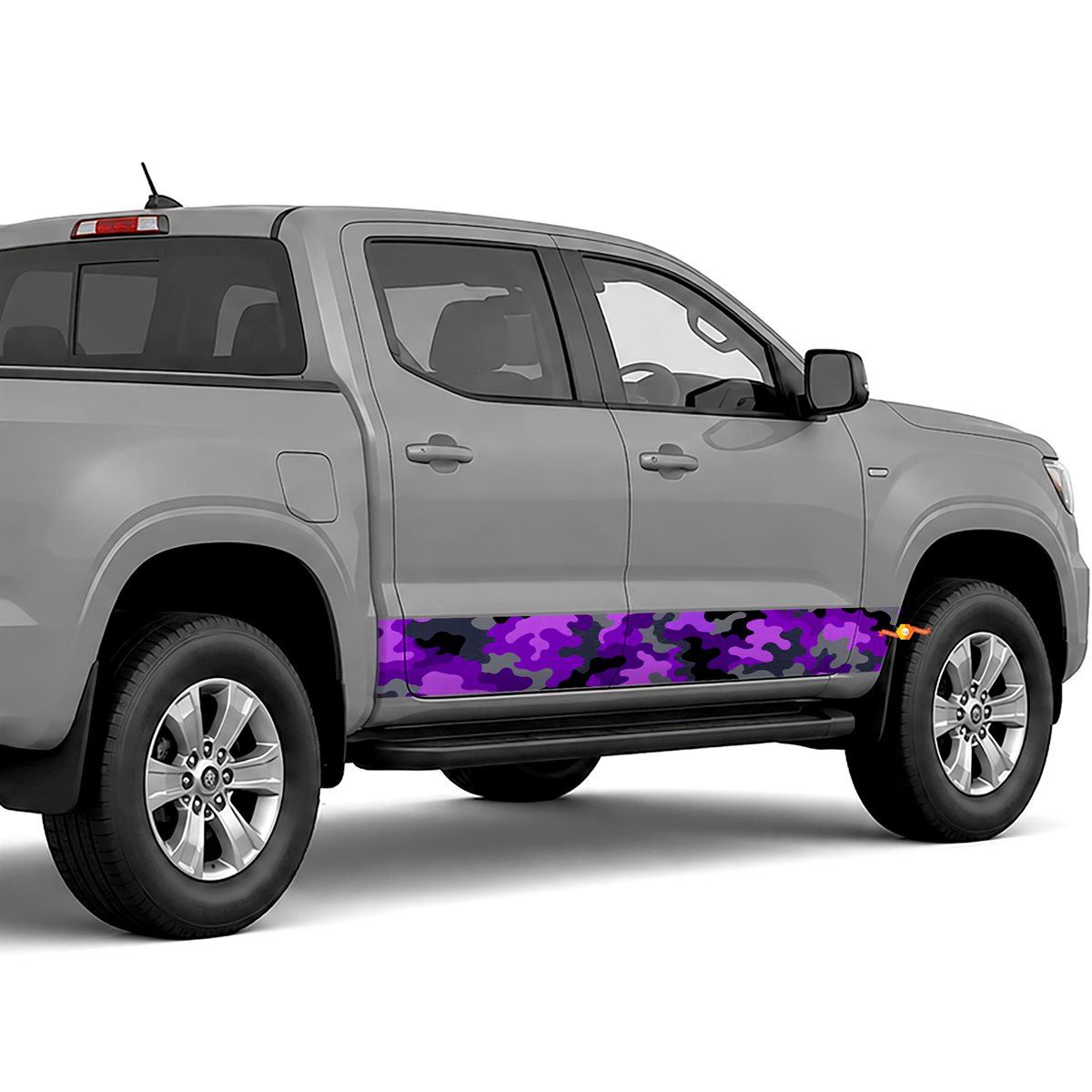 Purple and Black Camouflage side stripes rocker panel, view 2 of 2