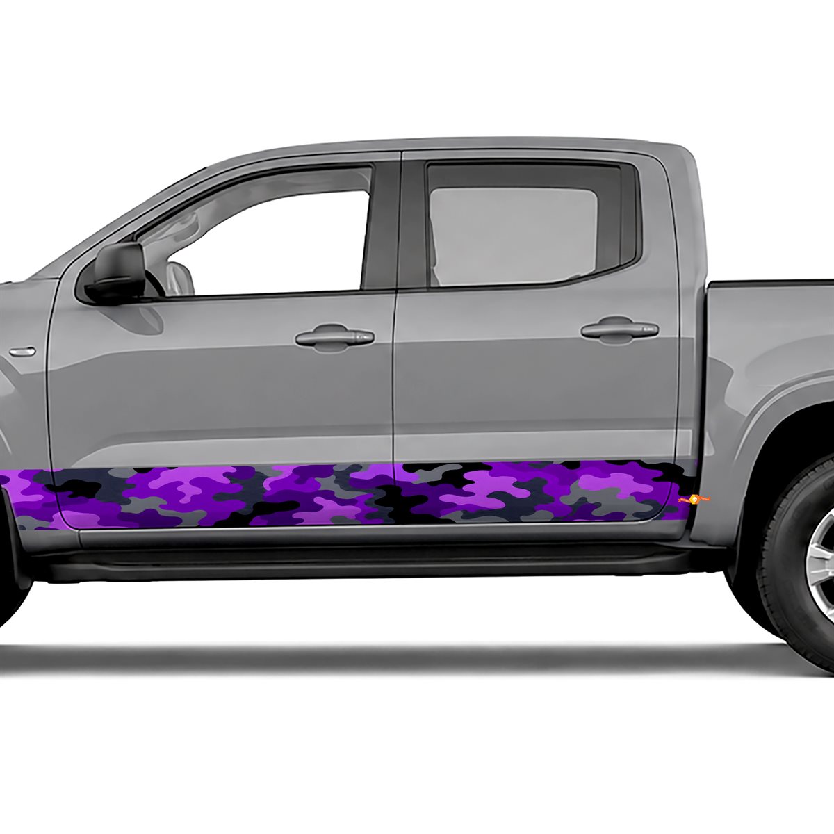 Purple and Black Camouflage side stripes rocker panel, view 4 of 4