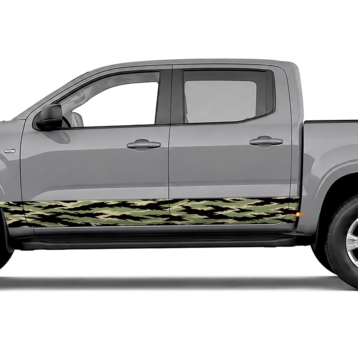 Tiger Stripe Camouflage side stripes rocker panel decals, view 4 of 4