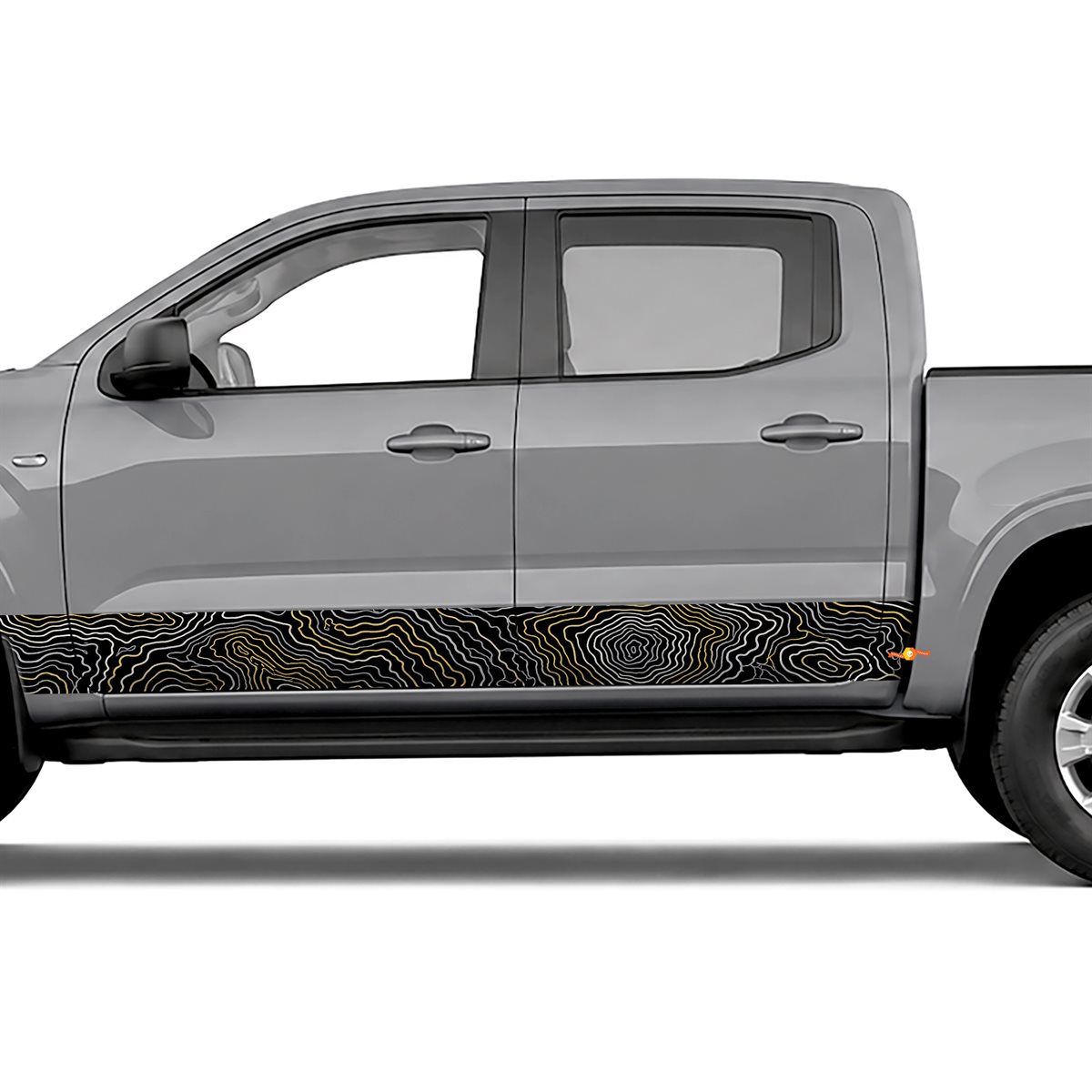 Topographic Mountain Contours side stripes rocker panel, view 4 of 4