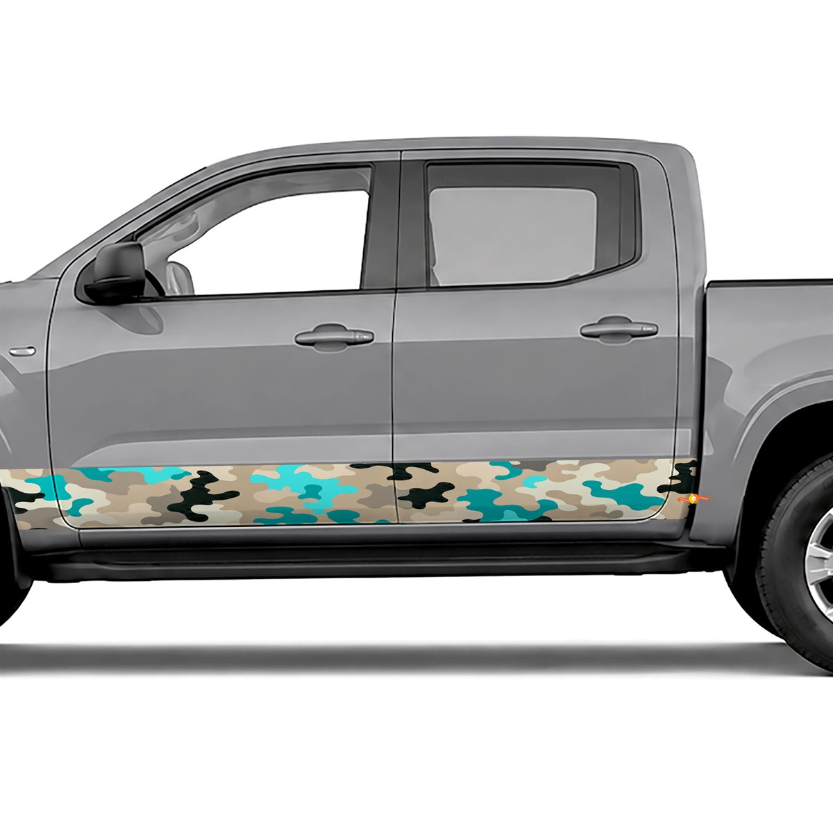 Turquoise Desert Camouflage side stripes rocker panel, view 4 of 4