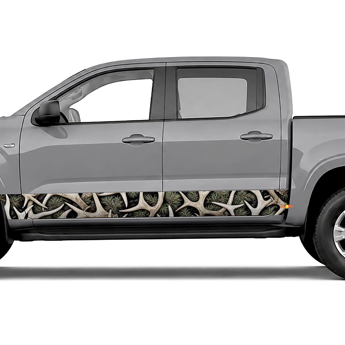 Antler Forest Pattern side stripes rocker panel decals, view 4 of 4