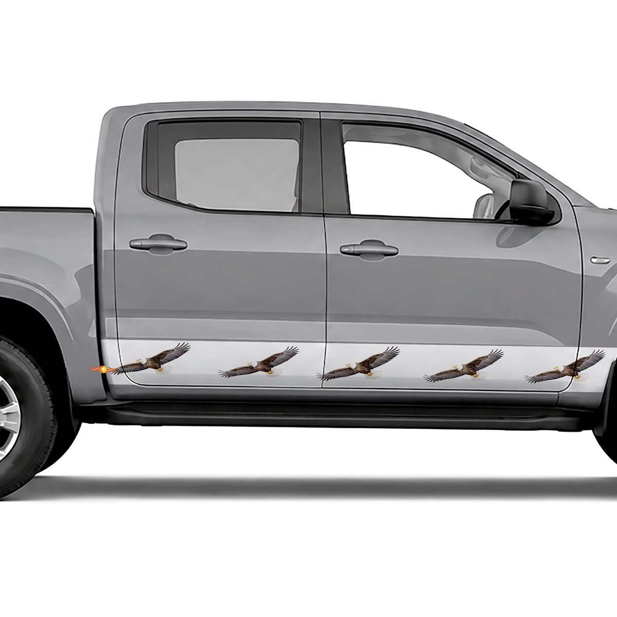 Bald Eagle Flight side stripes rocker panel decals stickers, view 2 of 4