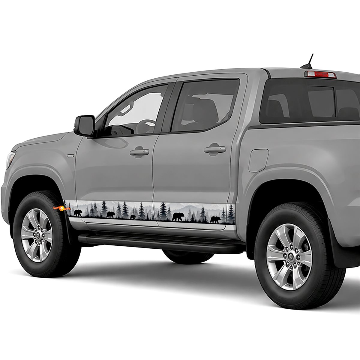 Black Bear Forest side stripes rocker panel decals stickers for Trucks