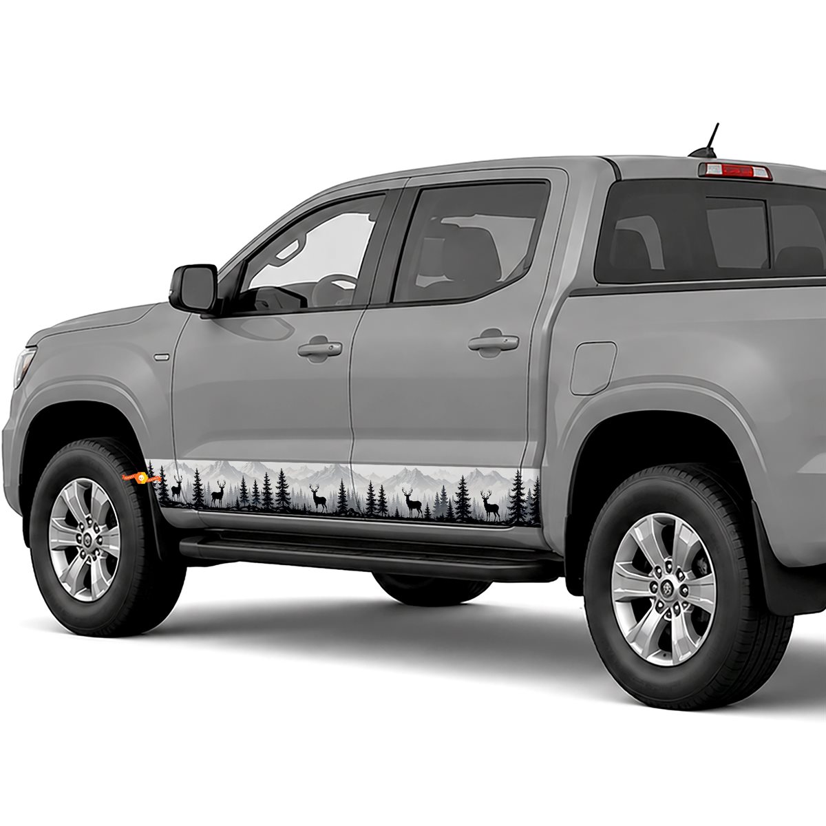 Buck Deer Silhouette side stripes rocker panel decals stickers for Trucks