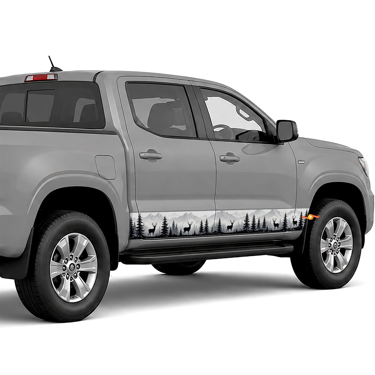 Buck Deer Silhouette side stripes rocker panel decals, view 3 of 4