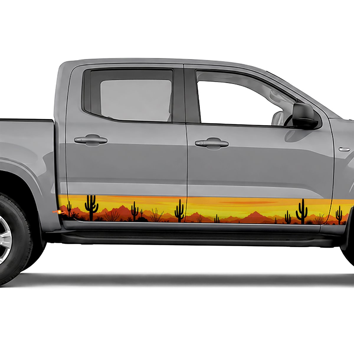 Cactus Desert Sunset side stripes rocker panel decals, view 2 of 4