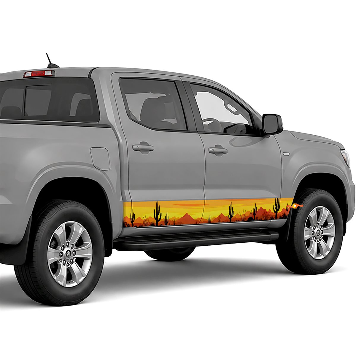 Cactus Desert Sunset side stripes rocker panel decals, view 3 of 4