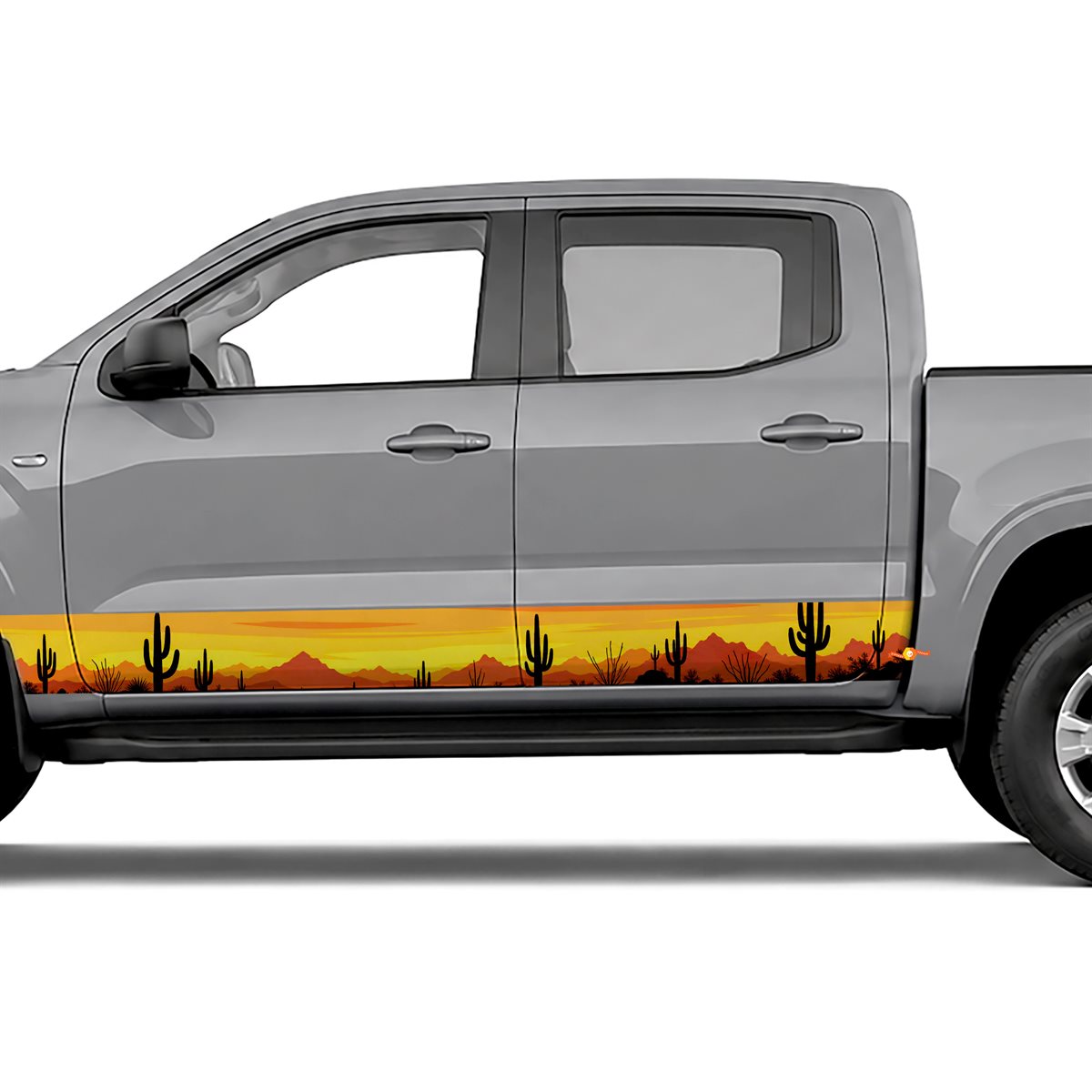 Cactus Desert Sunset side stripes rocker panel decals, view 4 of 4