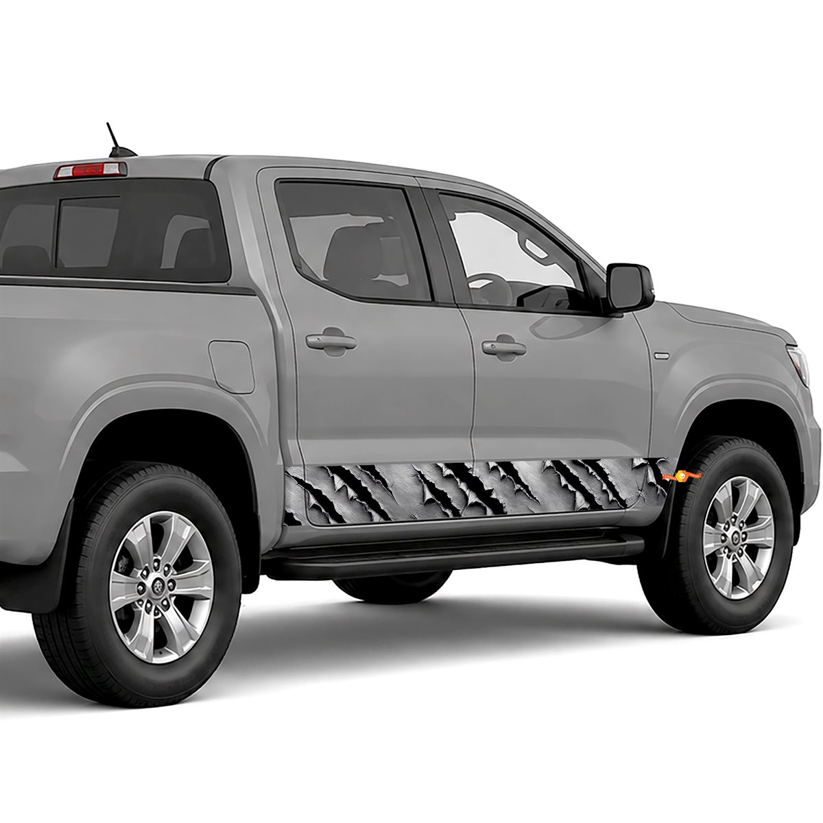 Claw Scratch Metal side stripes rocker panel decals, view 3 of 4