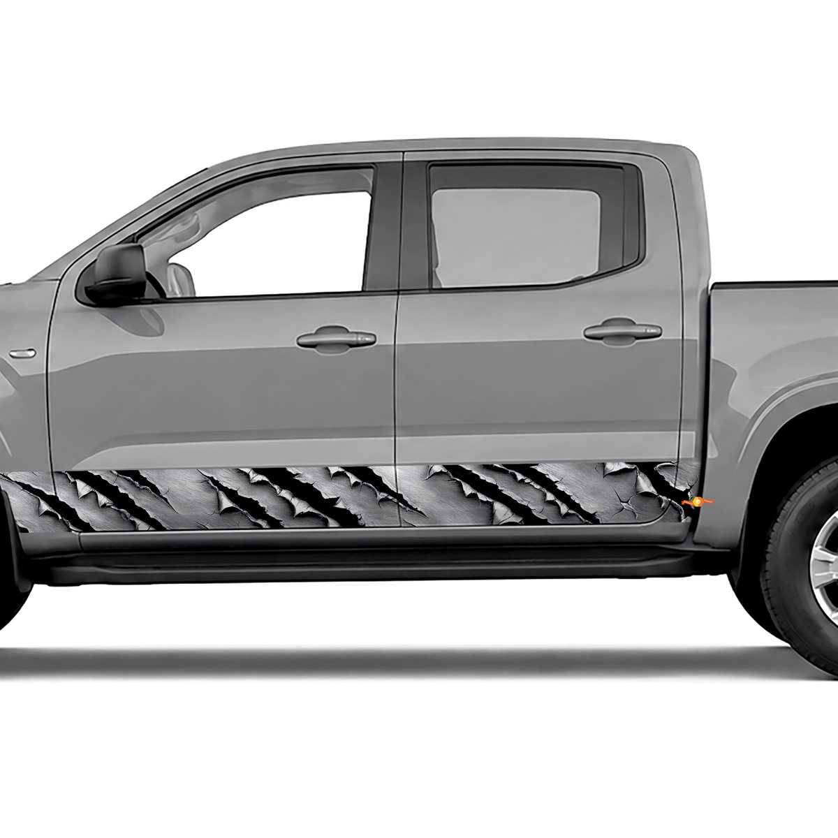 Claw Scratch Metal side stripes rocker panel decals, view 4 of 4
