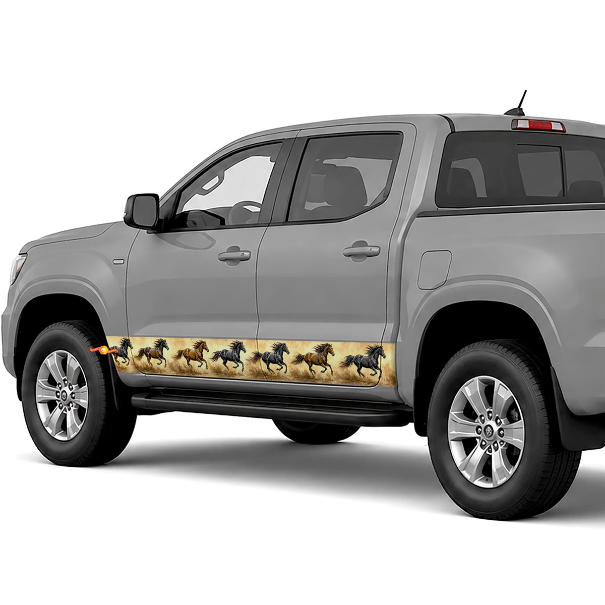 Galloping Wild Horses side stripes rocker panel decals stickers for Trucks