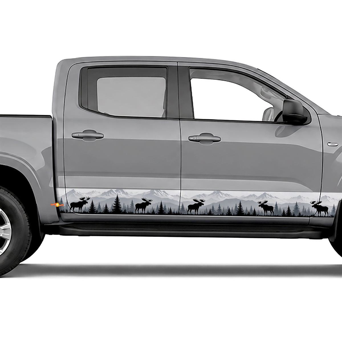 Moose Forest Silhouette side stripes rocker panel decals, view 2 of 4
