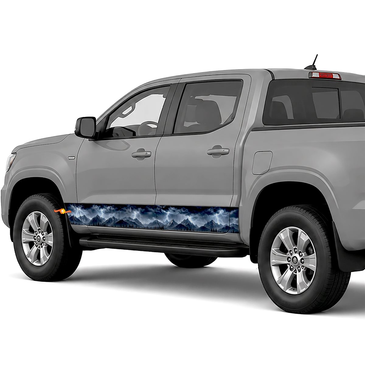 Mountain Storm Lightning side stripes rocker panel decals stickers for Trucks