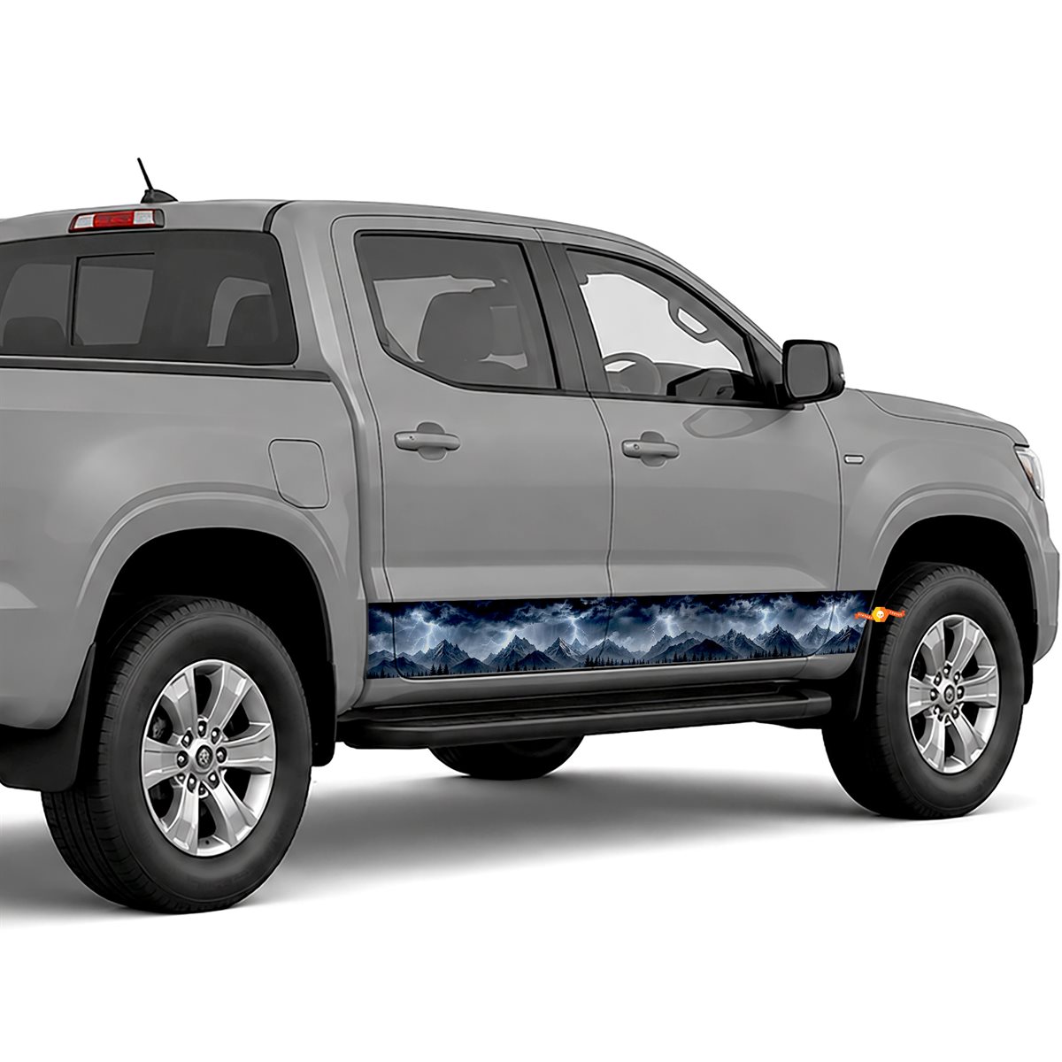Mountain Storm Lightning side stripes rocker panel decals, view 3 of 4