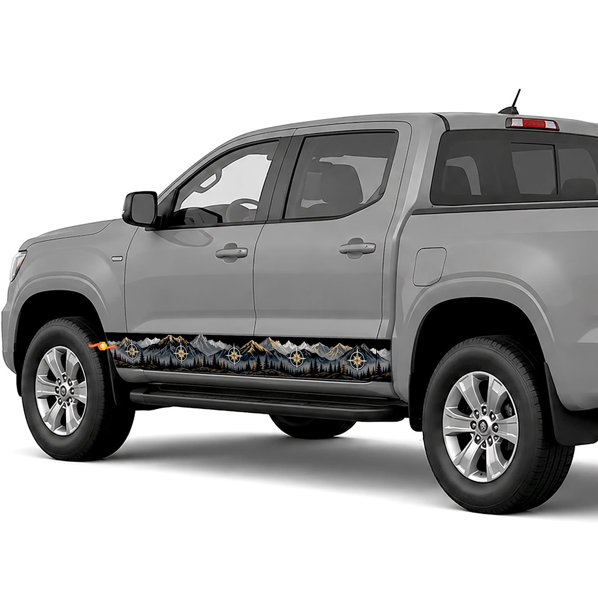 Overland Compass Mountain side stripes rocker panel decals stickers for Trucks