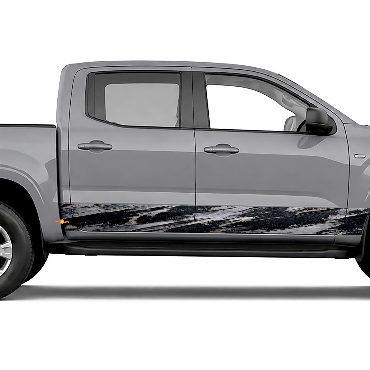 Scratched Paint Slash side stripes rocker panel decals, view 2 of 4