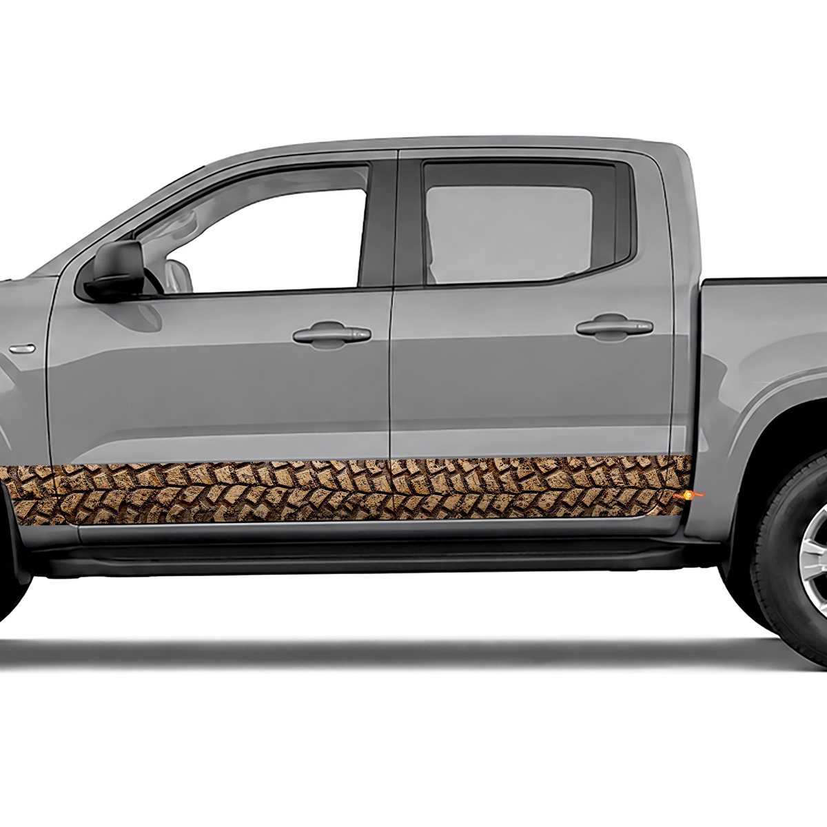 Tire Tracks and Mud side stripes rocker panel decals, view 4 of 4