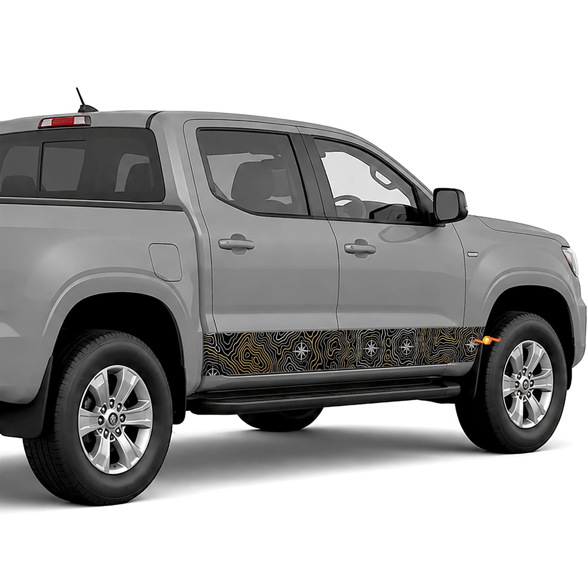 Topographic Map with Compass side stripes rocker panel, view 3 of 4